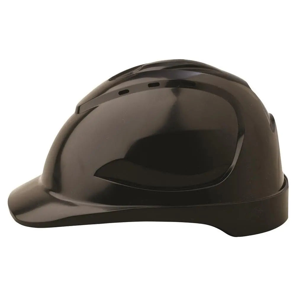 Pro Choice Hard Hat Vented 6 Point Push Lock Harness - HHV9 PPE Pro Choice BLACK